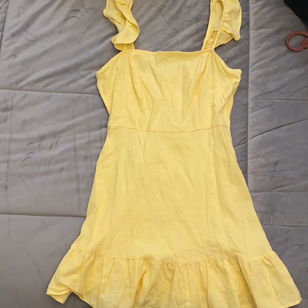 Yellow mini dress